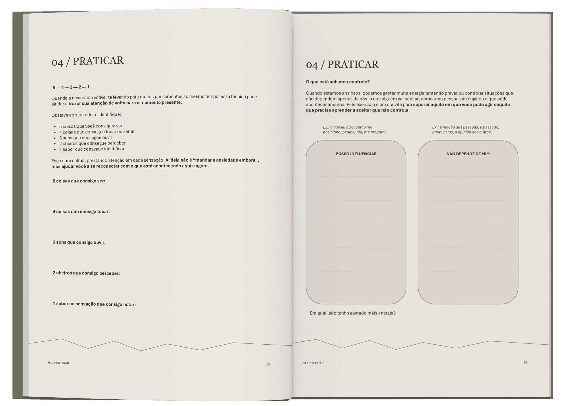 Mockup do workbook Respira